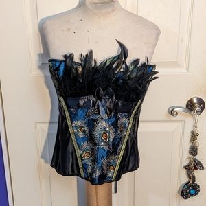 Peacock fashion corset